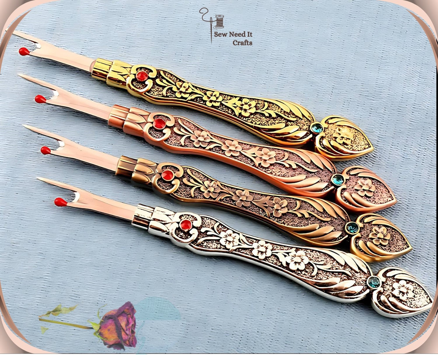 Elegant Metal Engraved Antique & Vintage Style Seam Ripper, Sewing Lovers Gifts, Gifts For Crocheters, Quilting Gifts, Sewing Supplies