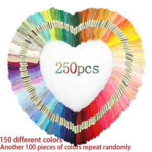 Multicolor Embroidery Thread Floss Skein For Embroidery Sewing Crafts Stitching Cross Stich Crochet DIY Projects 50/100/150/200/250 Pcs image 7