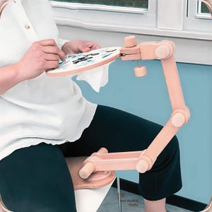 Supporto per telaio da ricamo altamente regolabile e confortevole / Supporto per ricamo fai da te a punto croce / Supporto ottimale per ricamo / Legno di faggio