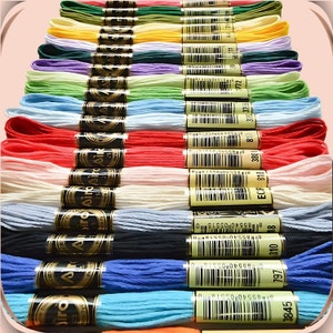 Multicolor Embroidery Thread Floss Skein For Embroidery Sewing Crafts Stitching Cross Stich Crochet DIY Projects 50/100/150/200/250 Pcs image 2