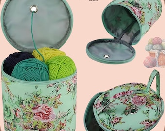 Bolsa para guardar lana, bolsa para tejer a crochet, organizador de lana, bolsa para guardar lana, bolsa pequeña para guardar lana, bolsa para tejer