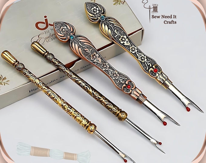Elegant Metal Engraved Antique & Vintage Style Seam Ripper, Sewing Lovers Gifts, Gifts For Crocheters, Quilting Gifts, Sewing Supplies