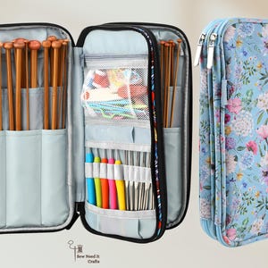 Knitting and Crochet Needles & Accessories Organizer and Storage Case Empty, Knitting Needle Case, Knitting Tools Organizer, Knit Organizer
