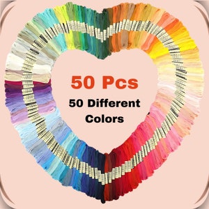 Multicolor Embroidery Thread Floss Skein For Embroidery Sewing Crafts Stitching Cross Stich Crochet DIY Projects 50/100/150/200/250 Pcs image 1