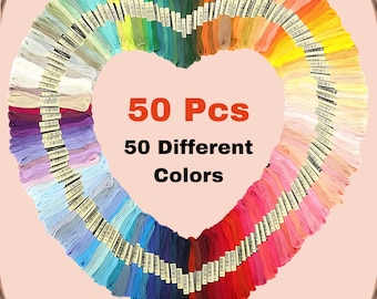 Multicolor Embroidery Thread Floss Skein For Embroidery Sewing Crafts Stitching Cross Stich Crochet DIY Projects 50/100/150/200/250 Pcs