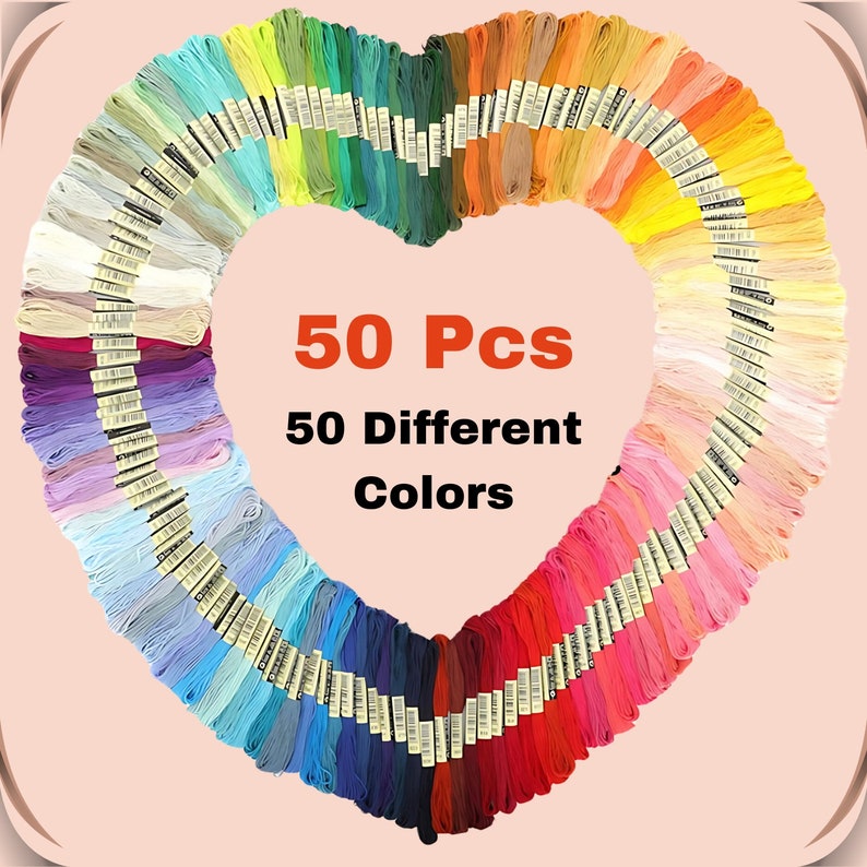 Multicolor Embroidery Thread Floss Skein For Embroidery Sewing Crafts Stitching Cross Stich Crochet DIY Projects 50/100/150/200/250 Pcs image 1