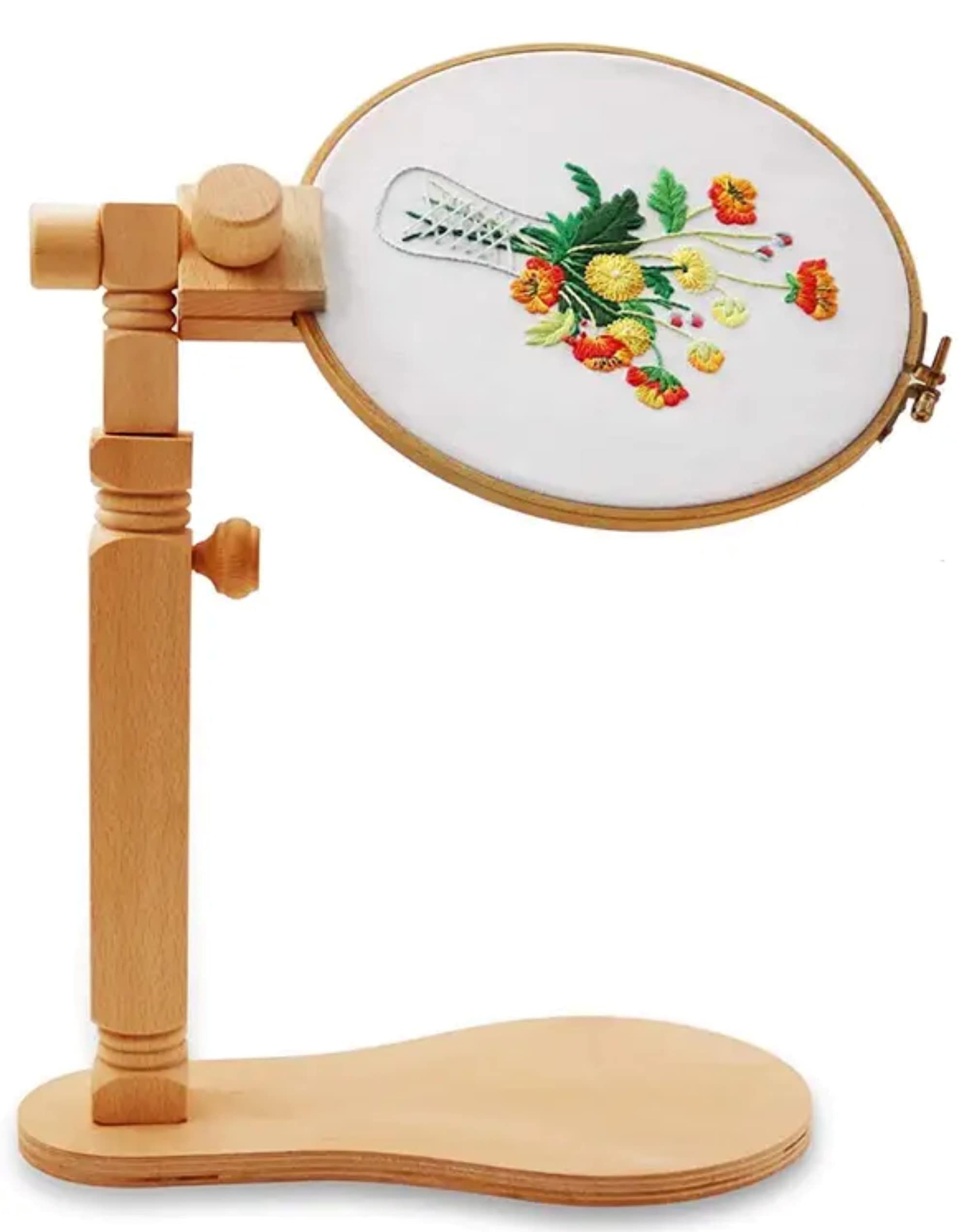 Cross Stitch Lap Stand, Needlework Wood Stand , Adjustable Embroidery Hoop  Holder, Needlepoint Frame Stand 