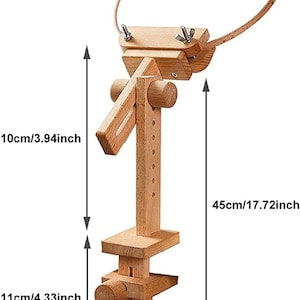 Support pour anneaux de broderie hautement réglable et confortable Pince sur la table bricolage au point de croix Support de broderie optimal Hêtre image 5