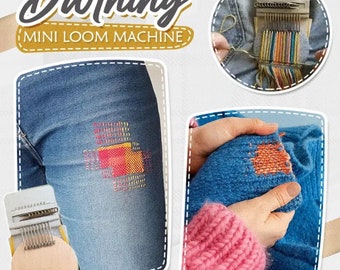 Mini-Webstuhl-Maschinennähen-Reperaturset, 10-pin-12-pin-14-pin-21-pin-Gewinde, Patch-Kleidung, Reparatur-Jeans, Socken, Geschenk für Mama