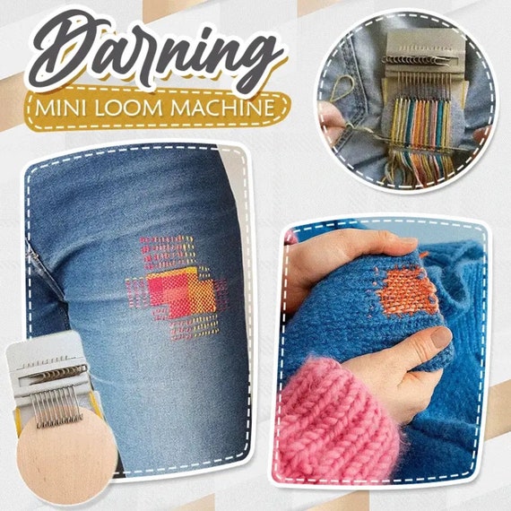 Repairing Knit Socks with a Darning Loom, Step-by-Step Tutorial