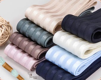 Bande élastique de 5 cm pour la couture, élastique souple pour ceinture, bandes élastiques rayées pour la couture, garniture élastique décorative, panneaux latéraux élastiques de 50 mm