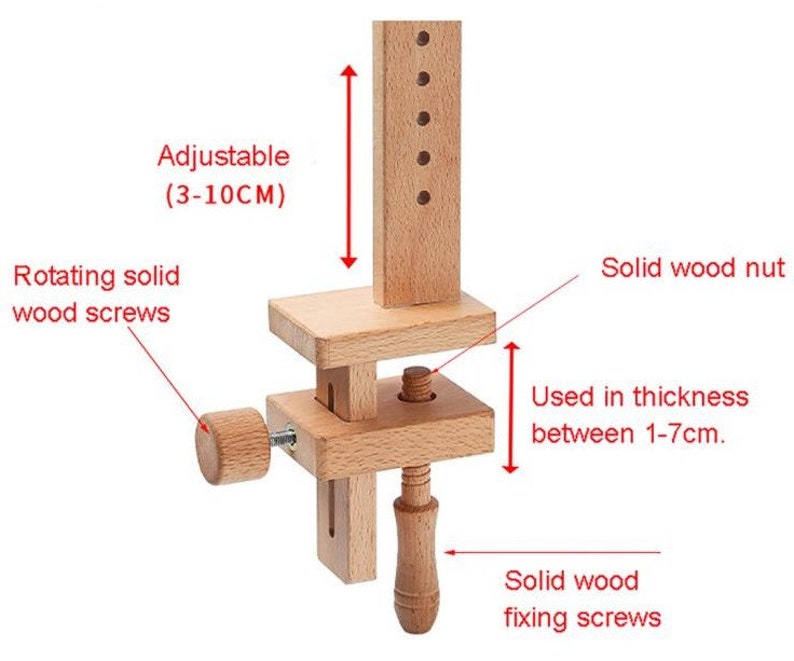 Support pour anneaux de broderie hautement réglable et confortable Pince sur la table bricolage au point de croix Support de broderie optimal Hêtre image 4