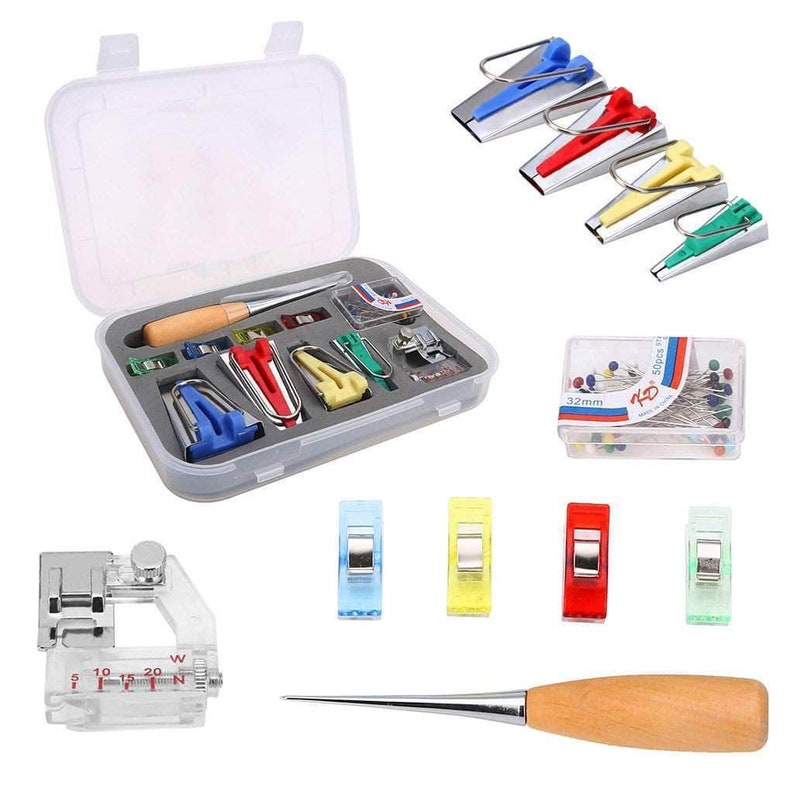 Complete Sewing Bias Tape Maker Kit Seam Binding Maker Etsy