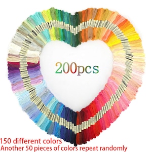 Multicolor Embroidery Thread Floss Skein For Embroidery Sewing Crafts Stitching Cross Stich Crochet DIY Projects 50/100/150/200/250 Pcs image 4