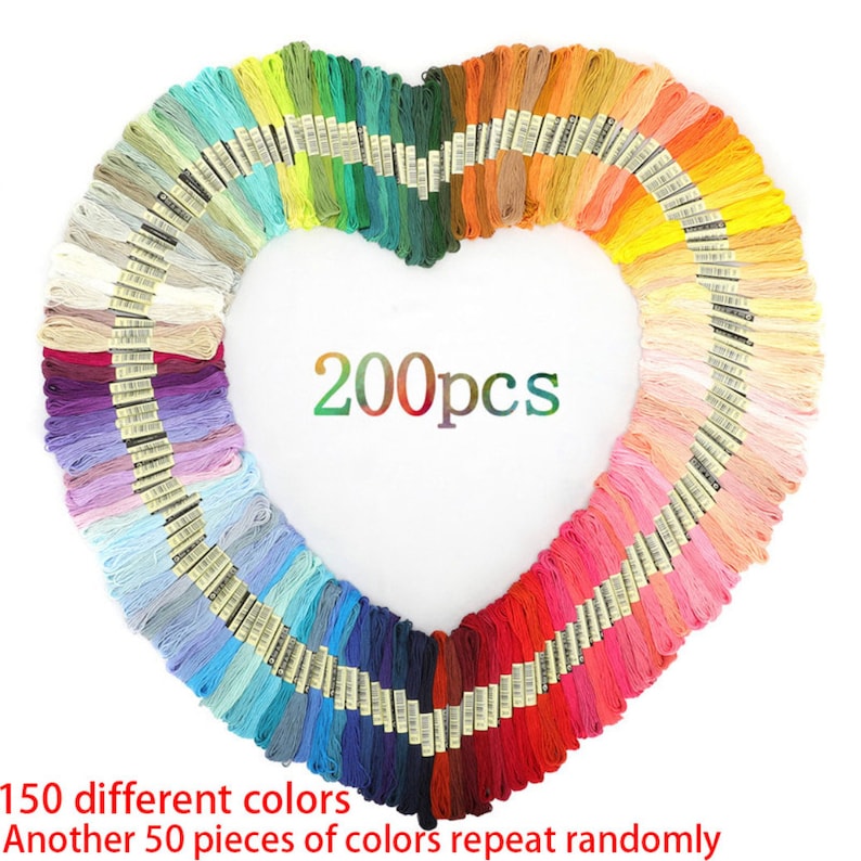 Multicolor Embroidery Thread Floss Skein For Embroidery Sewing Crafts Stitching Cross Stich Crochet DIY Projects 50/100/150/200/250 Pcs image 6