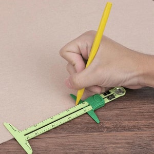5-in-1 Sewing Sliding Gauge Measuring Ruler Tool For Fabric Sewing Quilting Knitting Crafting Patchwork Hem Seam allowance Multi Function