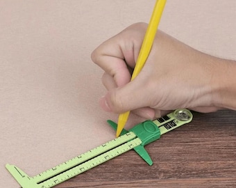 5-in-1 Nähen Schiebelehre Messlineal Werkzeug Für Stoffnähen Quilten Stricken Handwerk Patchwork Saum Nahtzugabe Multi Funktion