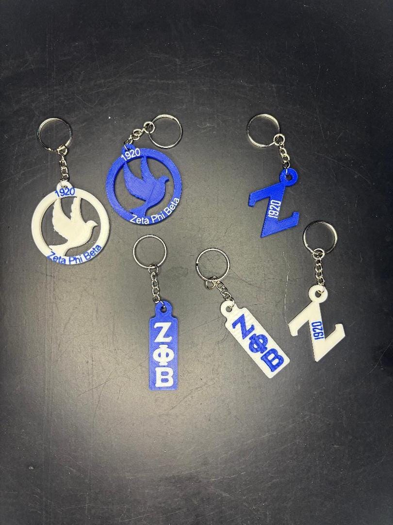 Zeta Phi Beta Keychain - Etsy