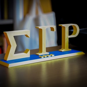 Sigma Gamma Rho Letter plate