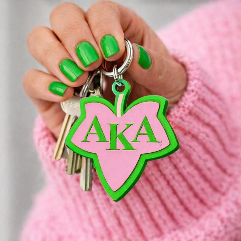 Alpha Kappa Alpha Keychain - Etsy