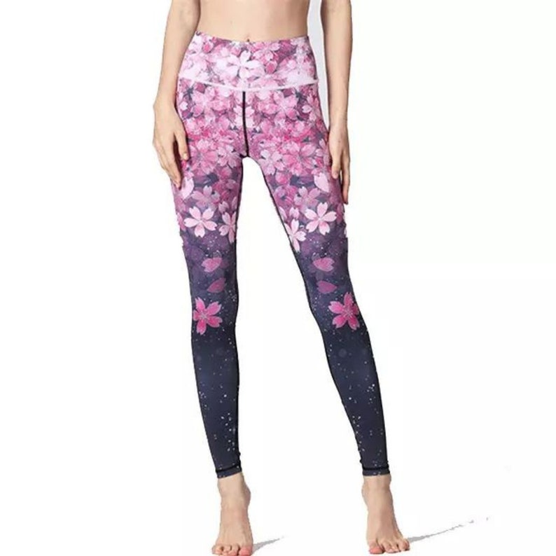 Floral Leggings, Printed Leggings, Leggings for Women, Workout Leggings, High Waist Leggings, Yoga Pants, Activewear ,Yoga Pilates, Leggings image 4