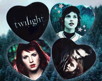 Twi Vampire Inspired Heart Buttons