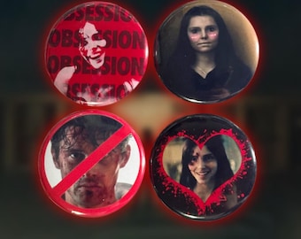 I Love You So So So Much Horror Inspired Small Buttons