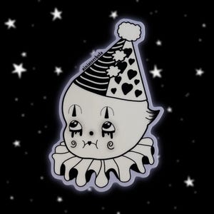 Sad Kewpie Clown Sticker