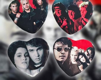 Lost Boys Horror Inspired Heart Buttons