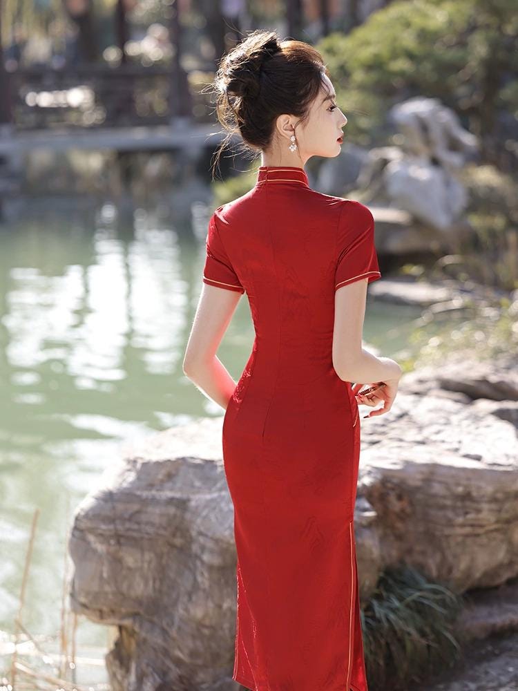 Red Cheongsam, Traditional Chinese Dress, Qipao, Cheongsam - Etsy