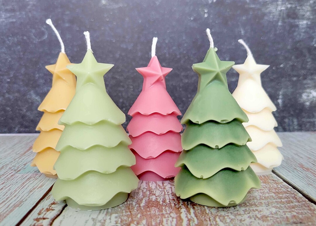 Star Christmas Holiday Pine Tree Soy Wax Candle - Etsy