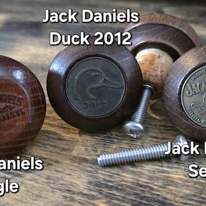 Liquor Bottle Cabinet Drawer Handles Knobs Pulls (Set of 1) Whiskey bourbon rum tequila caps - Screw sizes in description