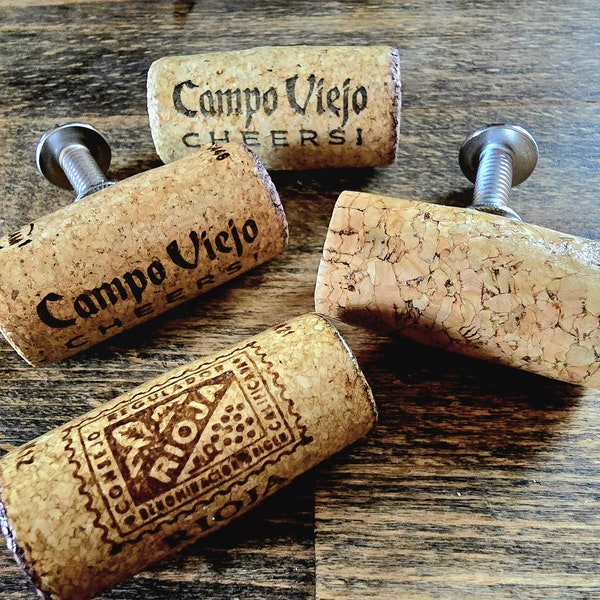 Wine Cork Drawer Knobs Etsy