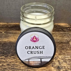 Baltimore Orange Crush Scented Non-Toxic Soy Wax Candle - Two Sizes