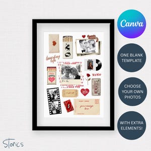 Custom Matchbox Art Canva Template, Matchbox Template, Custom Matchbook, Matchbox Custom, Anniversary Gift & Printable Wall Art Download
