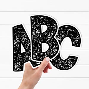 Komposition Notebook Alphabet und Zahlen Clipart - Bulletin Board Buchstaben - Klassenzimmer Dekoration - Schullehrer Doodle Schriftart - PNG 181