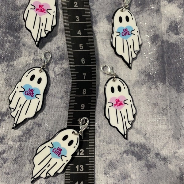 VALENTINES GHOSTS stitch markers for crochet and knitting