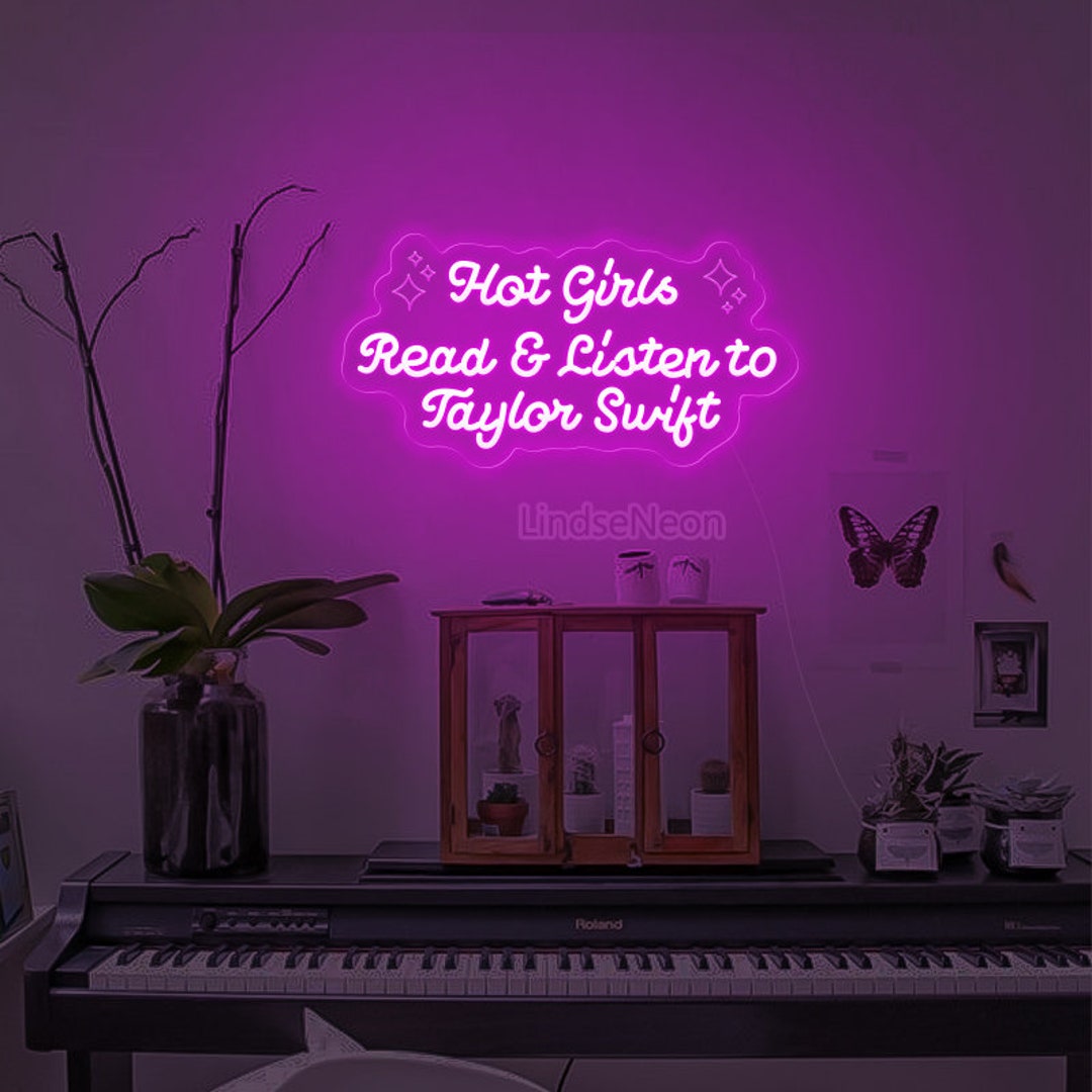 Hot Girls Read Taylor Swift Neon Lighttaylor Swift Lover - Etsy