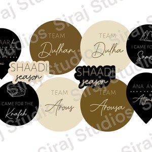 Arabic Wedding Props / Desi Wedding Props / Photo Booth Props / Arab Wedding / Indian Wedding / PDF Print File / Digital DOWNLOAD