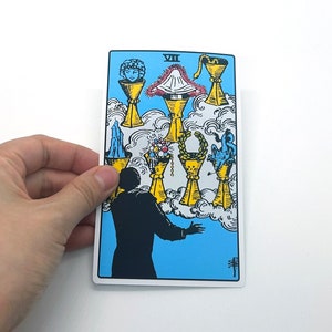 Tarot Aufkleber groß - Rider-Waite Minor Arcana Lesekarte, große matte wasserfeste Flasche Laptop Flasche Koffer Geschenke