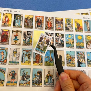 3200 peças adesivos pequenos de cartas de tarô atacado em massa, Rider Waite 78 cartas baralho completo + 2 costas, diário de planejador de tarô - 20 conjuntos (40 folhas)