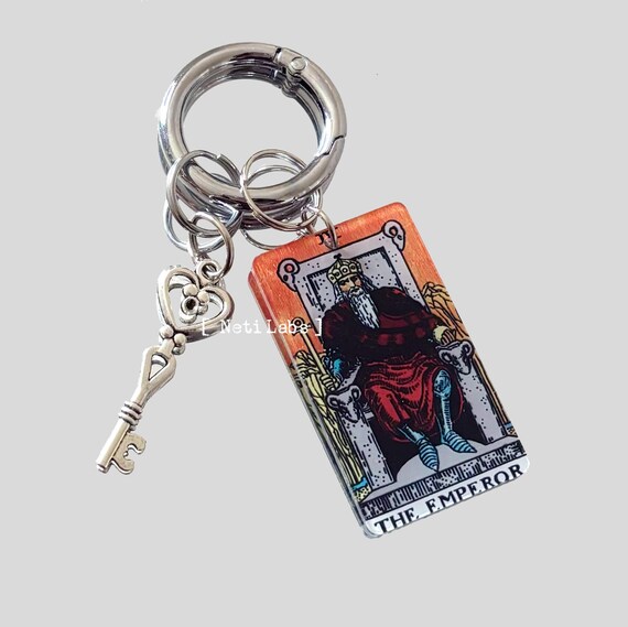 The Emperor - Tarot Card Keychain Acrylic, Rider Waite Classic