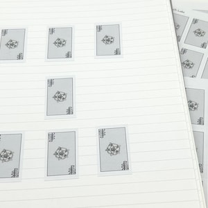 Pequeña hoja de pegatinas traseras de cartas de Tarot - 40 cartas traseras de la baraja Rider Waite pegatinas Tarot planner Tarot journaling mini tarot pegatinas traseras de vinilo