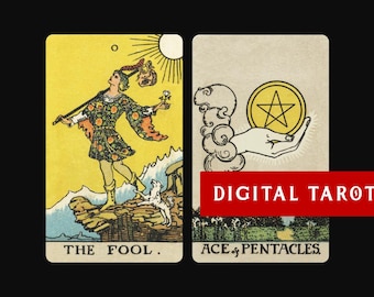 Printable Tarot cards, Rider Waite borderless, PNG digital download, Tarot journaling, Printable stickers full deck 78 cards, high res image