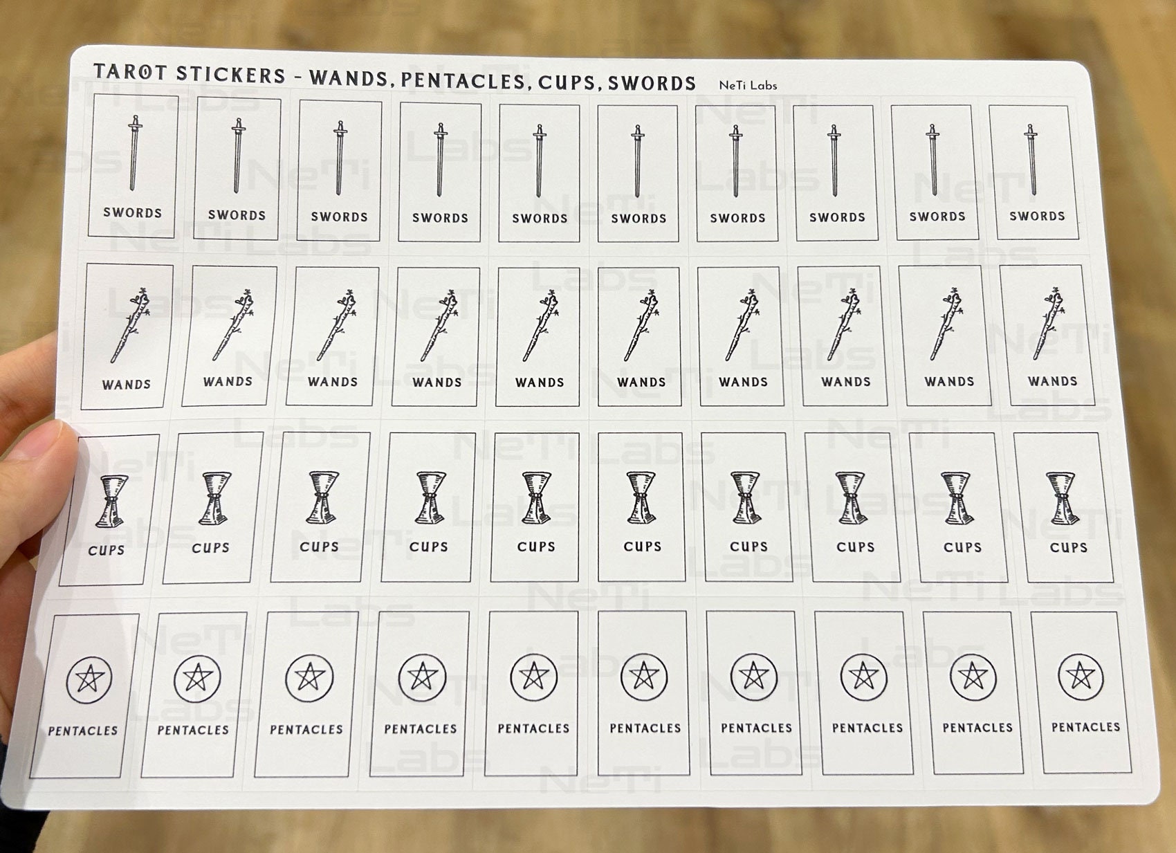 Mini Minor Stickers Small Tarot Stickers Sheet Minor Arcana - 40 Mini Rider Waite Inspired ...