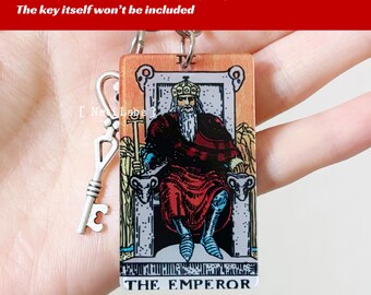 皇帝 - タロットカードキーホルダーアクリル、ライダーウェイト