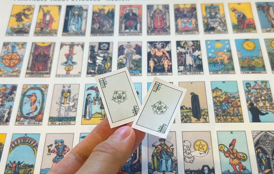 Printable Tarot Stickers Medium Rider Waite PDF PNG JPG - Etsy