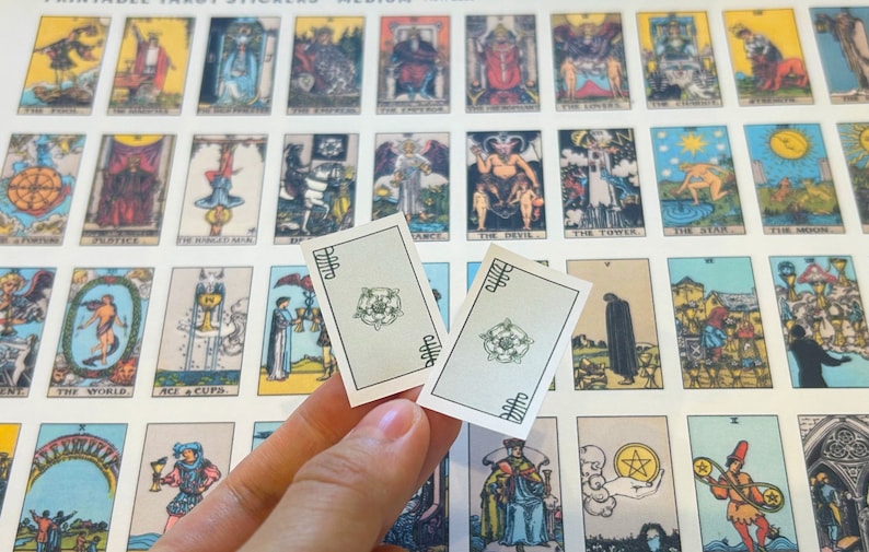 Printable Tarot Stickers Medium, Rider Waite, PDF PNG JPG Digital ...