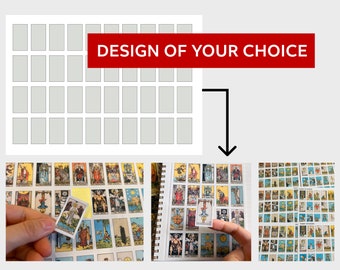 Make your own Tarot or oracle card small stickers - customization sticker sheets for planner journaling daily draws, personalized deck image