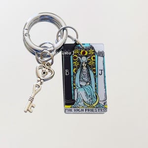 La Suma Sacerdotisa - Llavero acrílico con carta del Tarot, diseño clásico de Rider Waite, accesorio decorativo para el Tarot, llavero resistente, regalo de bruja hecho a mano.